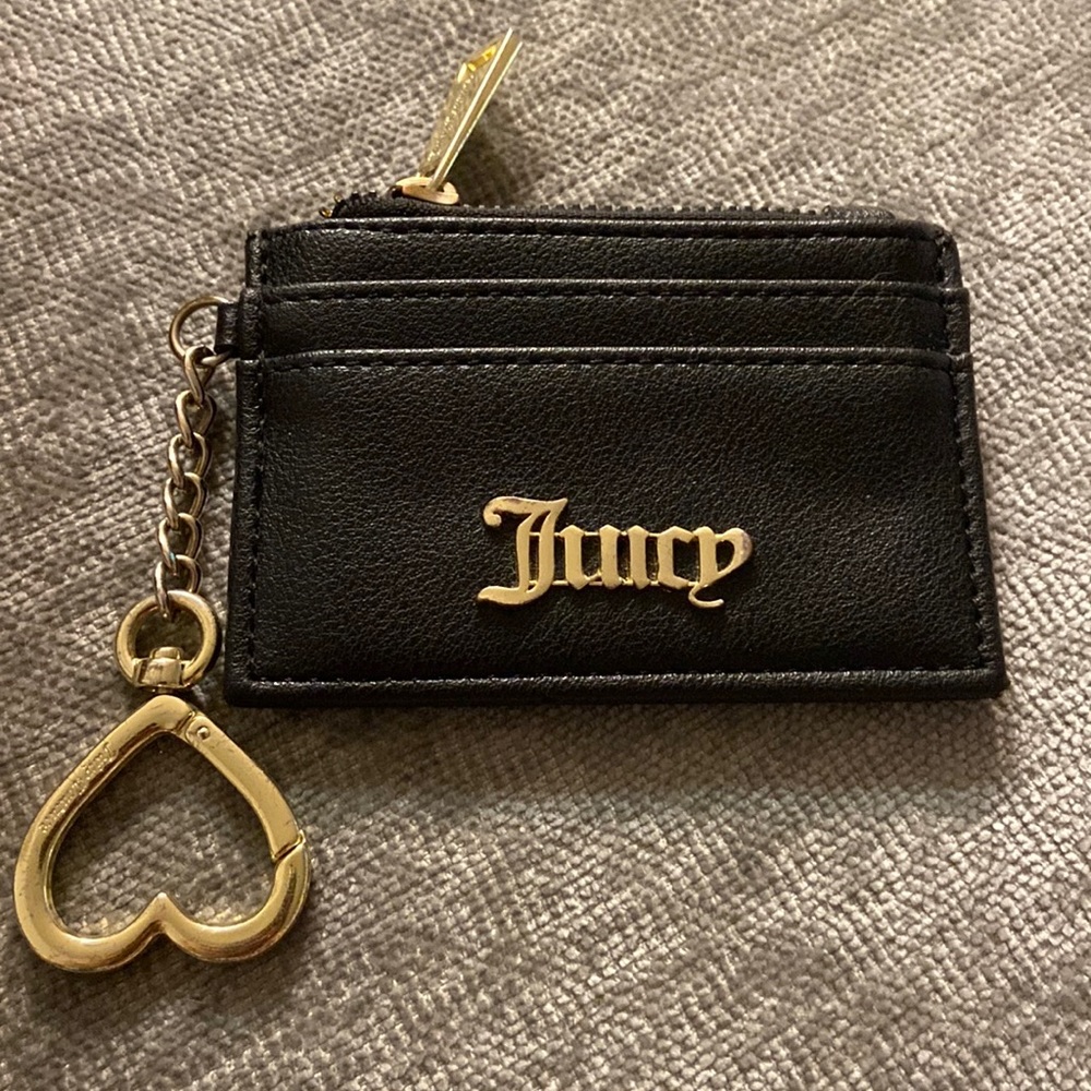 Juicy black keychain wallet